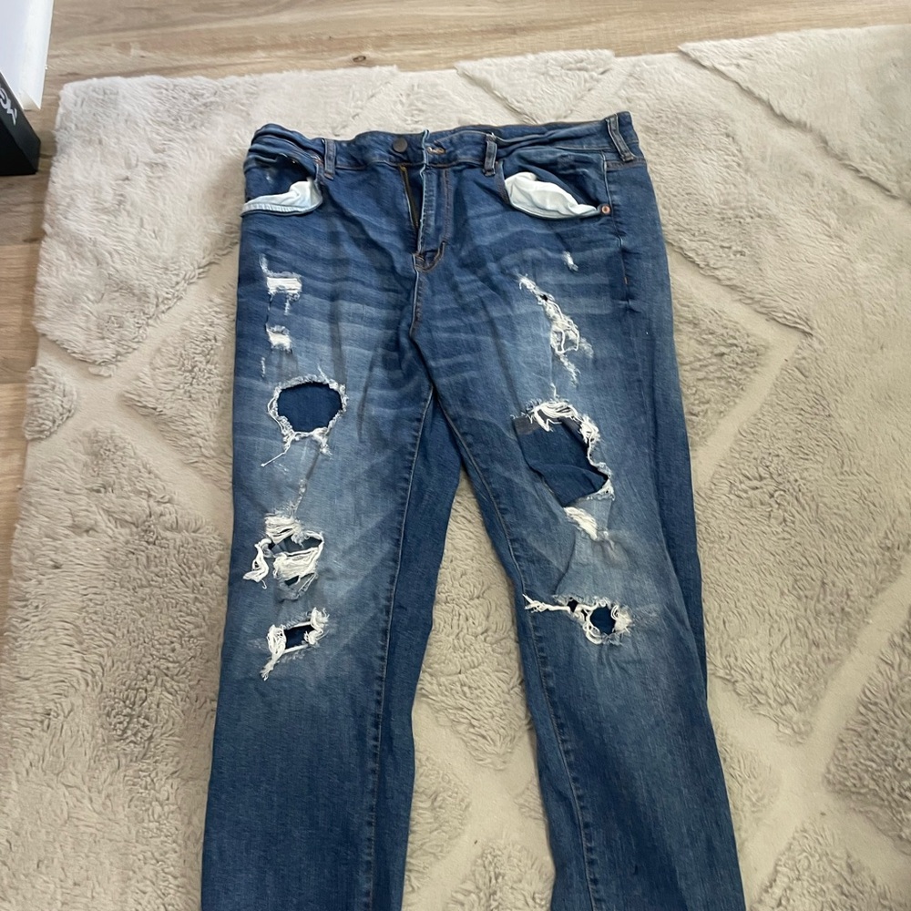 Distressed Blue Men's Jeans